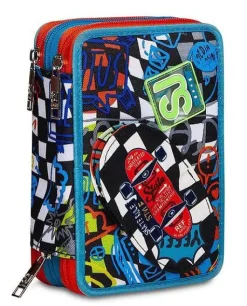 Astuccio scuola 3 zip SJ Trickflip Boy
