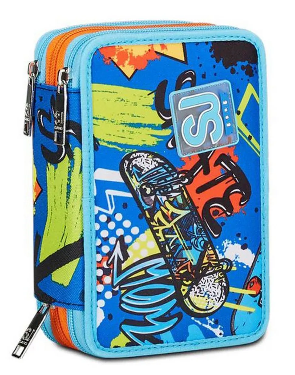 Astuccio scuola 3 zip SJ Trickyled