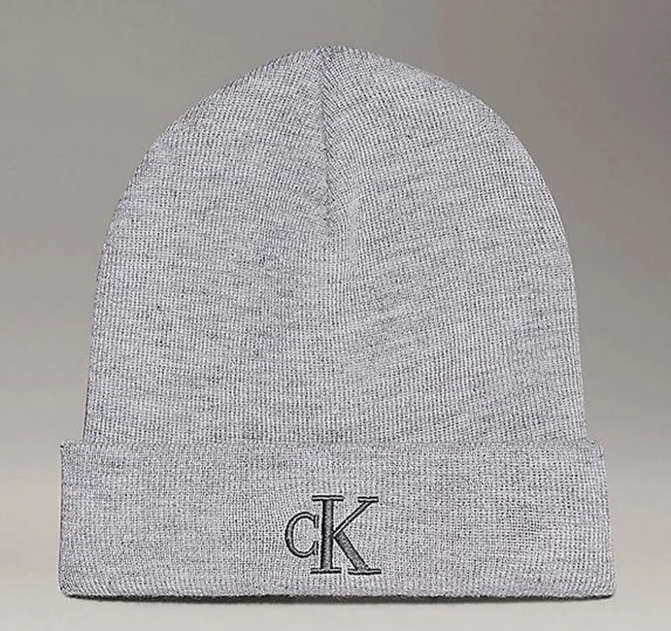 Berretto Calvin Klein Monogram Beanie Grigio
