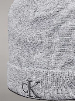 Berretto Calvin Klein Monogram Beanie Grigio