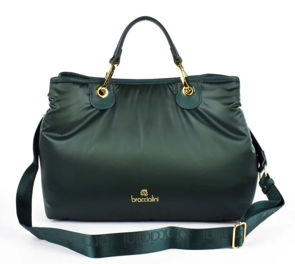 Borsa a mano Braccialini Beth Puffy Verde