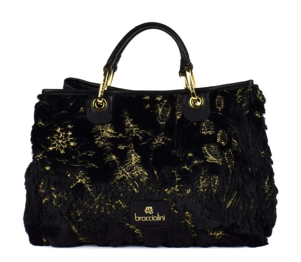 Borsa a mano Braccialini Beth Fur Nera