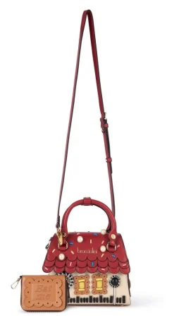 Borsa a mano e tracolla Braccialini Shape Casetta di Marzapane