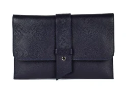 Borsa a mano e tracolla in pelle 20067 Blu