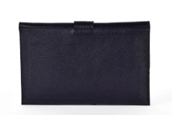Borsa a mano e tracolla in pelle 20067 Blu
