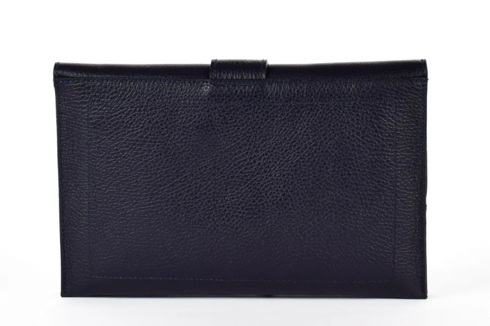 Borsa a mano e tracolla in pelle 20067 Blu