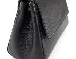 Borsa a mano e tracolla in pelle 20017 Nero
