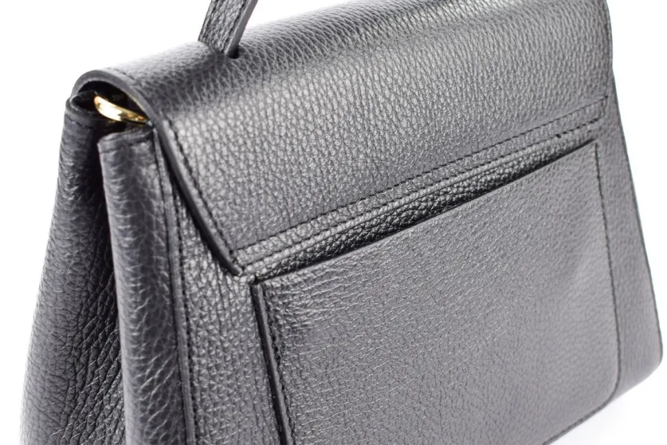 Borsa a mano e tracolla in pelle 20017 Nero