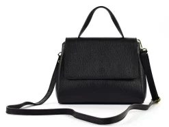 Borsa a mano e tracolla in pelle 20017 Nero