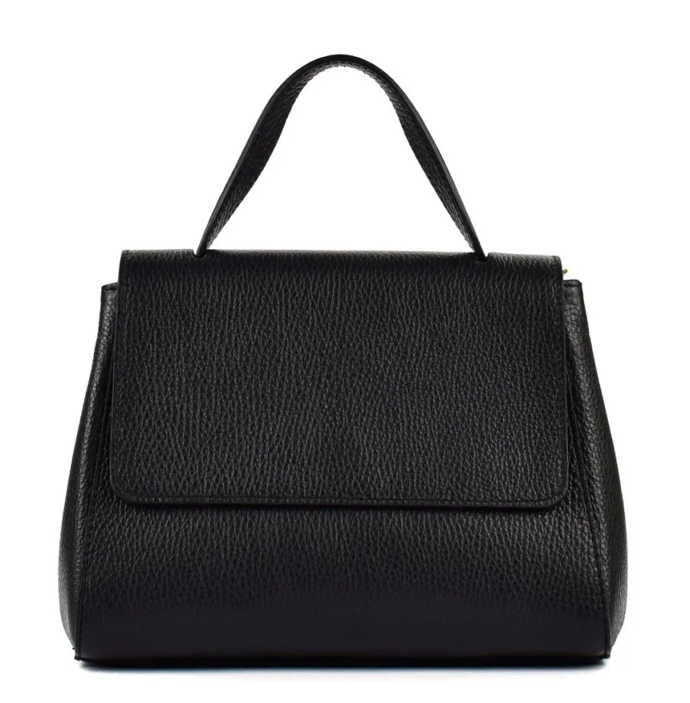 Borsa a mano e tracolla in pelle 20017 Nero