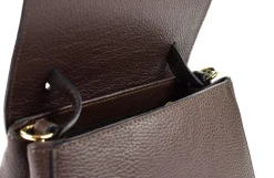 Borsa a mano e tracolla in pelle 20017 moro