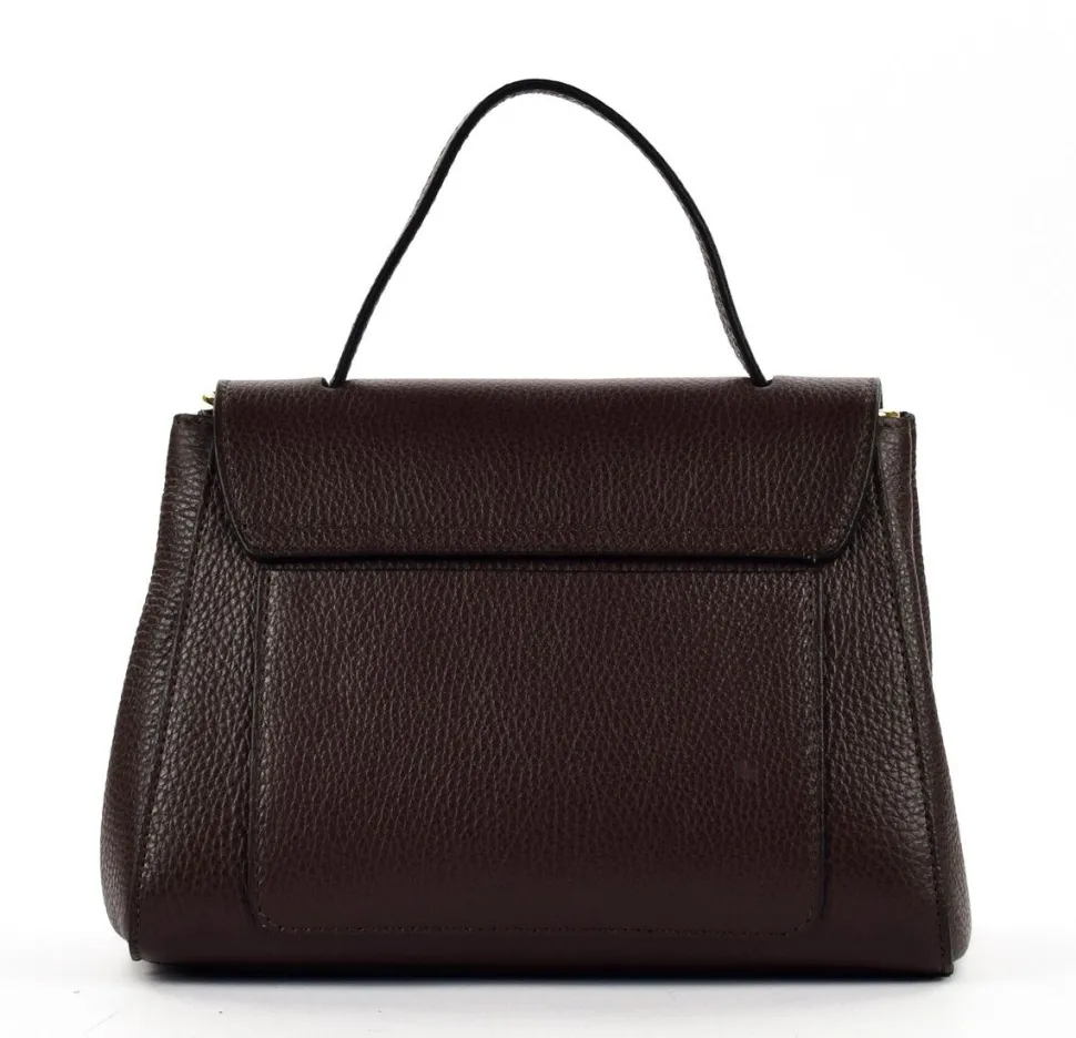 Borsa a mano e tracolla in pelle 20017 moro