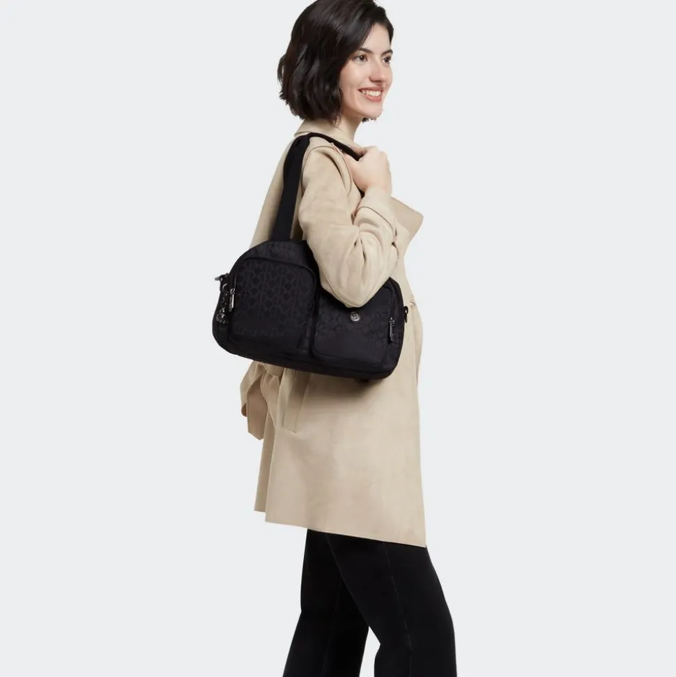 Borsa a mano e tracolla Kipling Cool Defea Signature Blk Q
