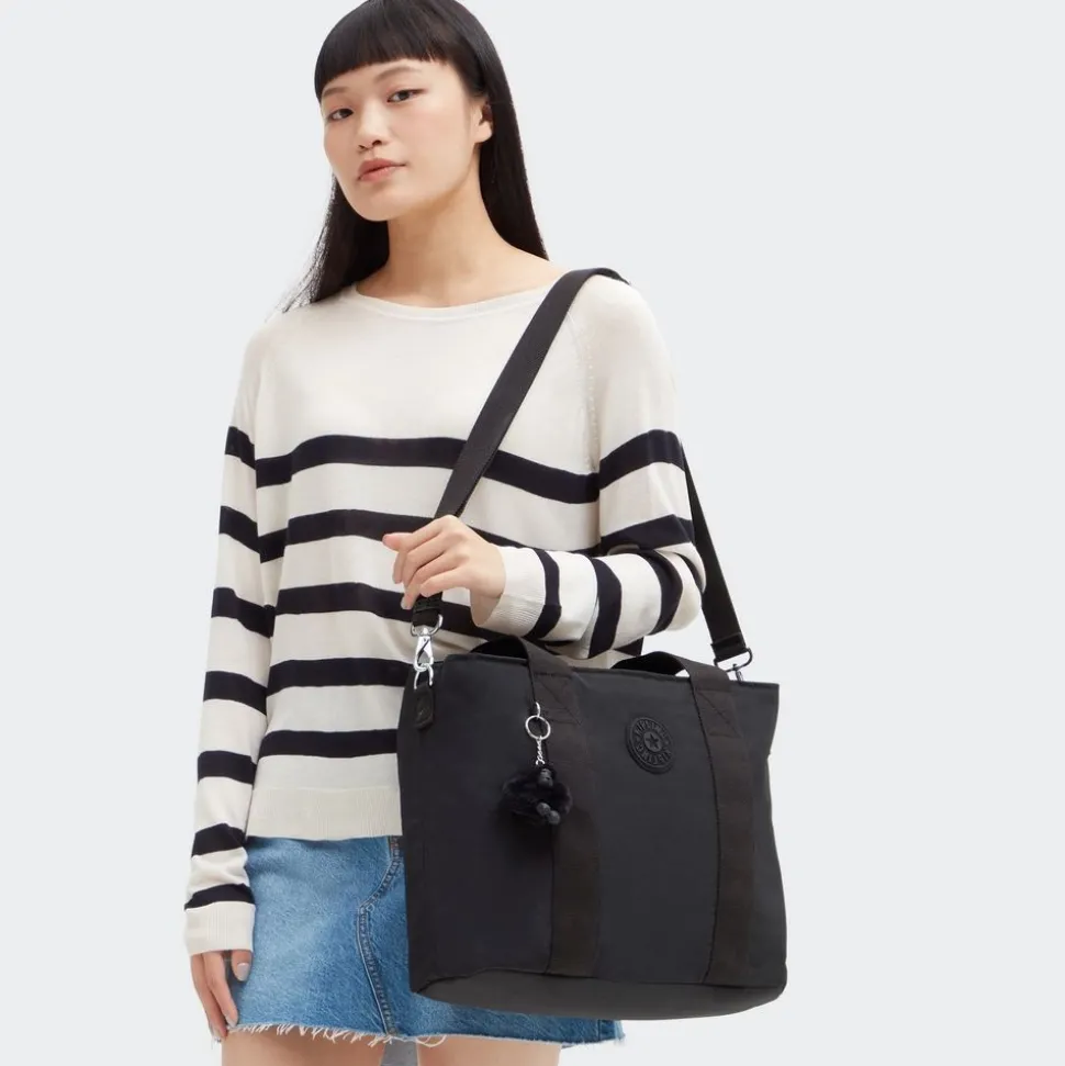Borsa a mano e tracolla Kipling Minta L Black Noir