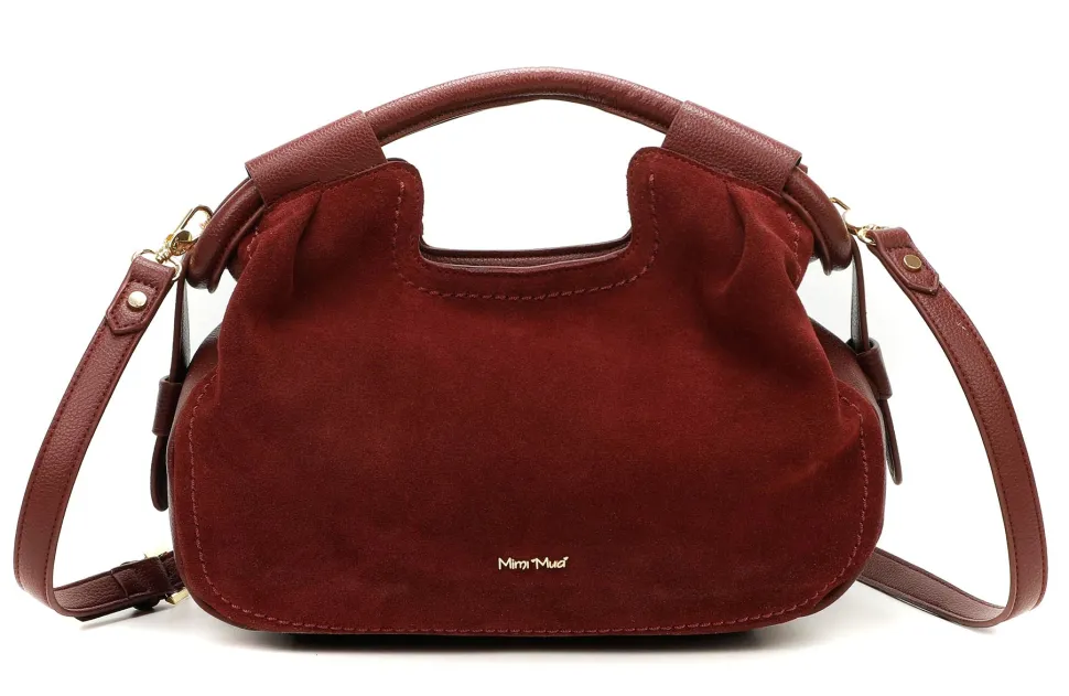 Borsa a mano e tracolla Mimì-Muà Bordeaux