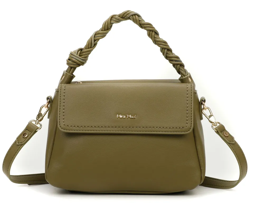 Borsa a mano e tracolla Mimì-Muà Verde Oliva