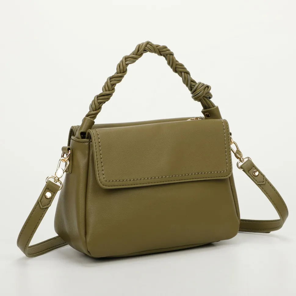 Borsa a mano e tracolla Mimì-Muà Verde Oliva
