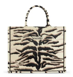 Borsa a mano grande Braccialini Winter Tiger