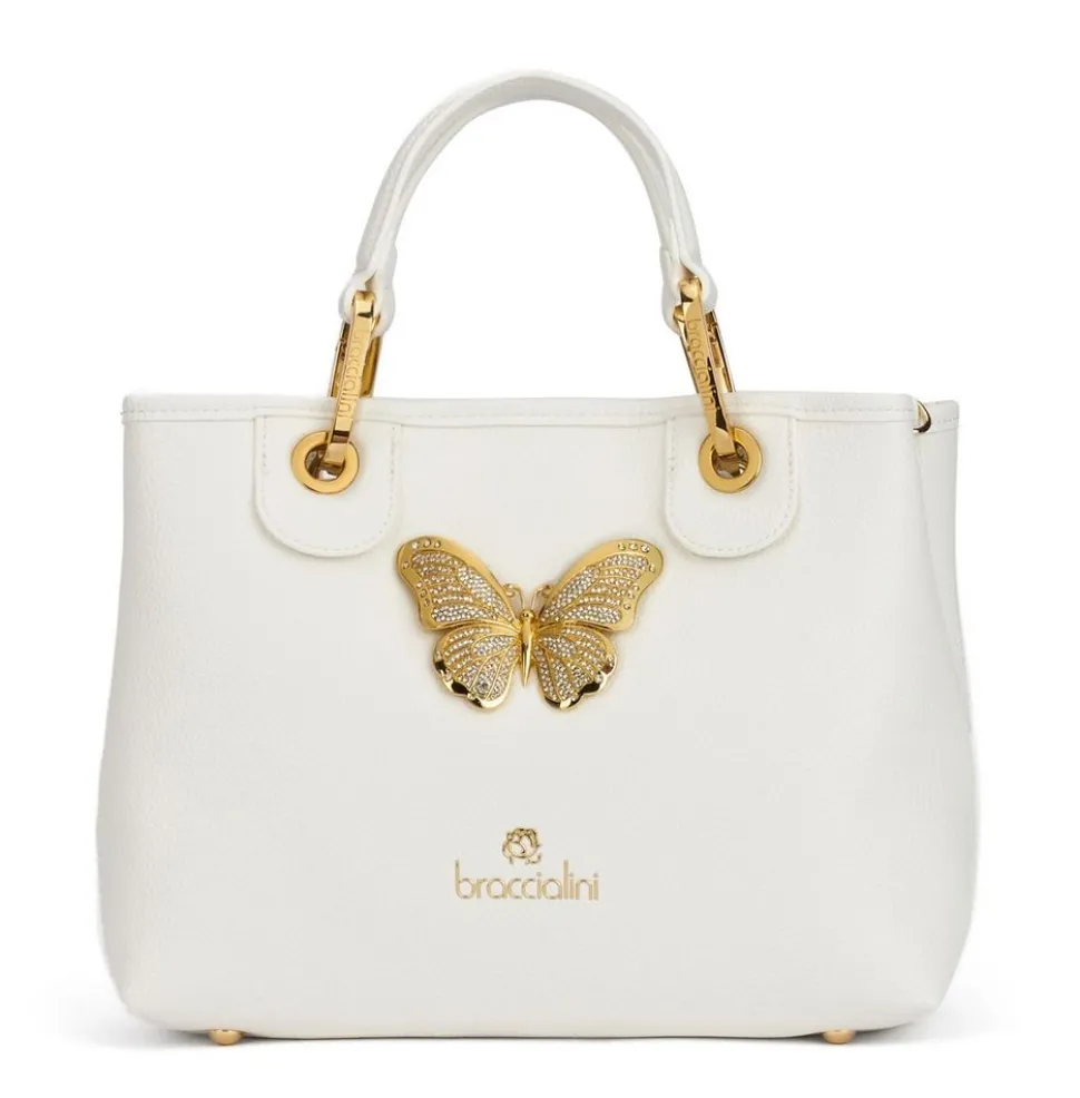 Borsa a mano piccola Braccialini Beth Jewels Bianca