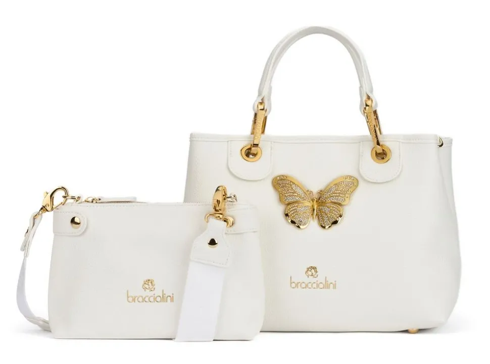 Borsa a mano piccola Braccialini Beth Jewels Bianca