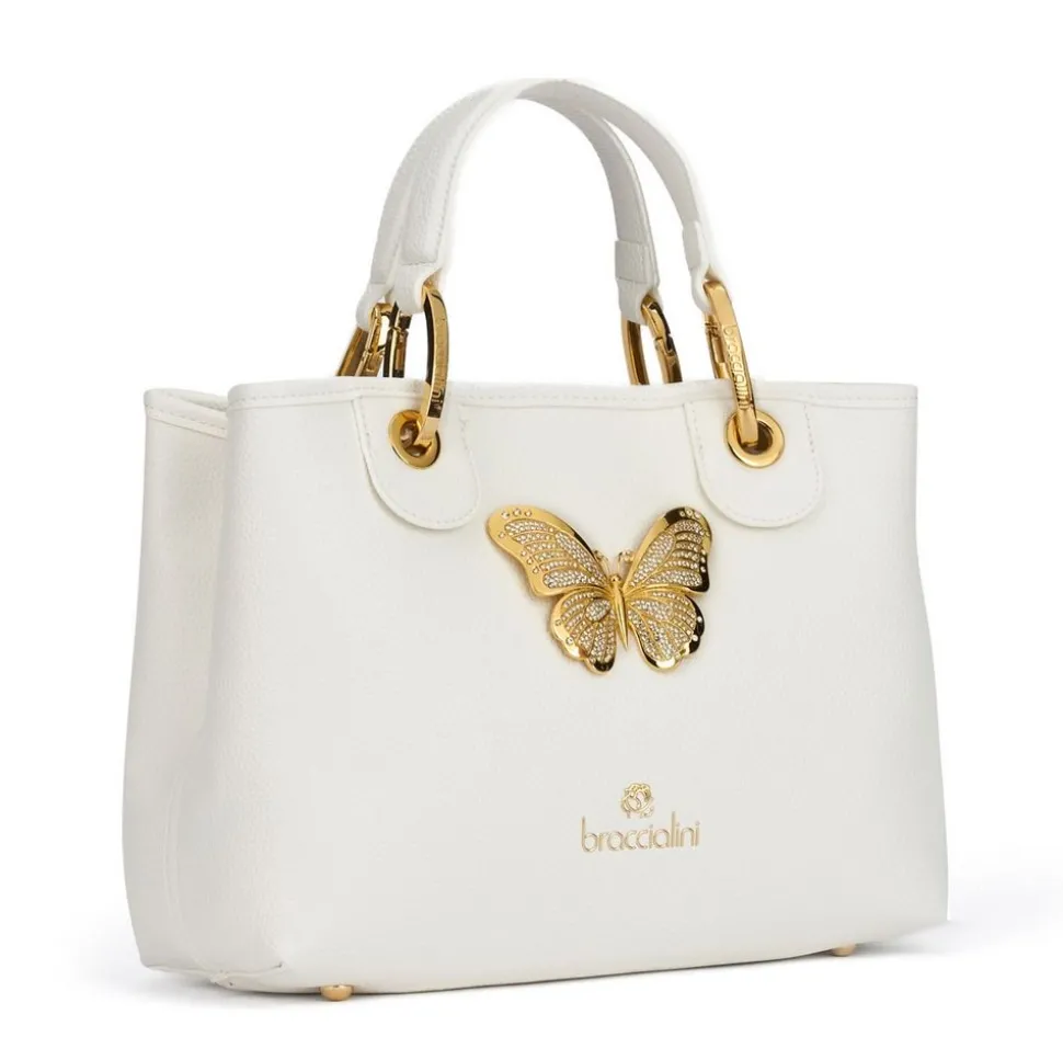 Borsa a mano piccola Braccialini Beth Jewels Bianca