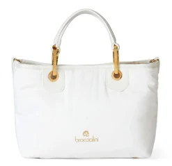 Borsa a mano piccola Braccialini Beth Puffy Bianca