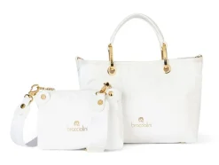 Borsa a mano piccola Braccialini Beth Puffy Bianca