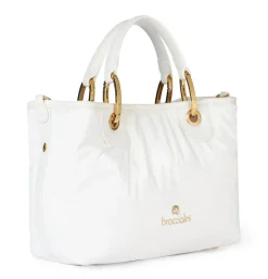 Borsa a mano piccola Braccialini Beth Puffy Bianca