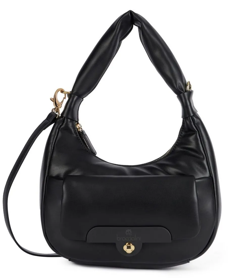 Borsa a spalla e tracolla Braccialini Puffy Nera