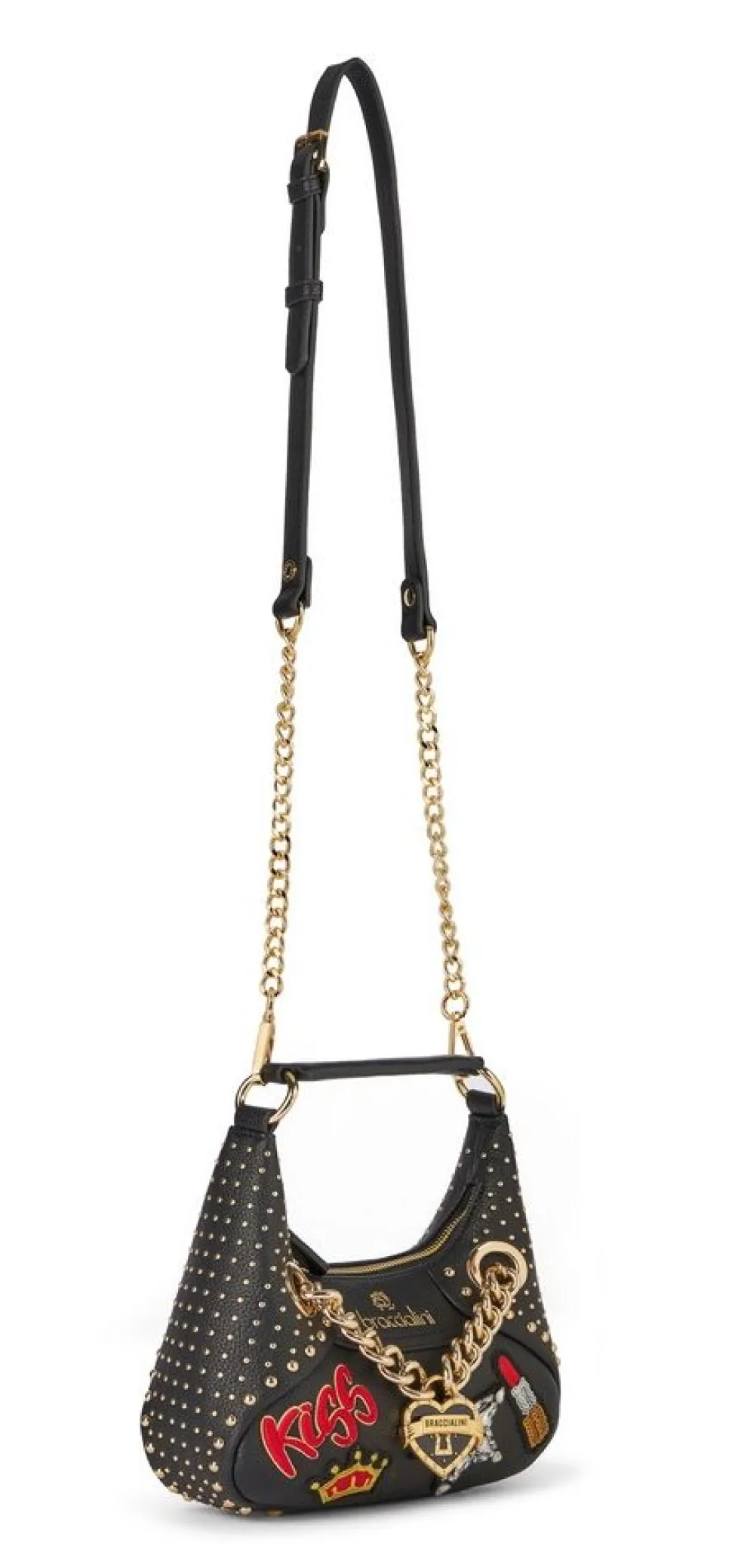 Borsa a spalla e tracolla Braccialini Rock Nera