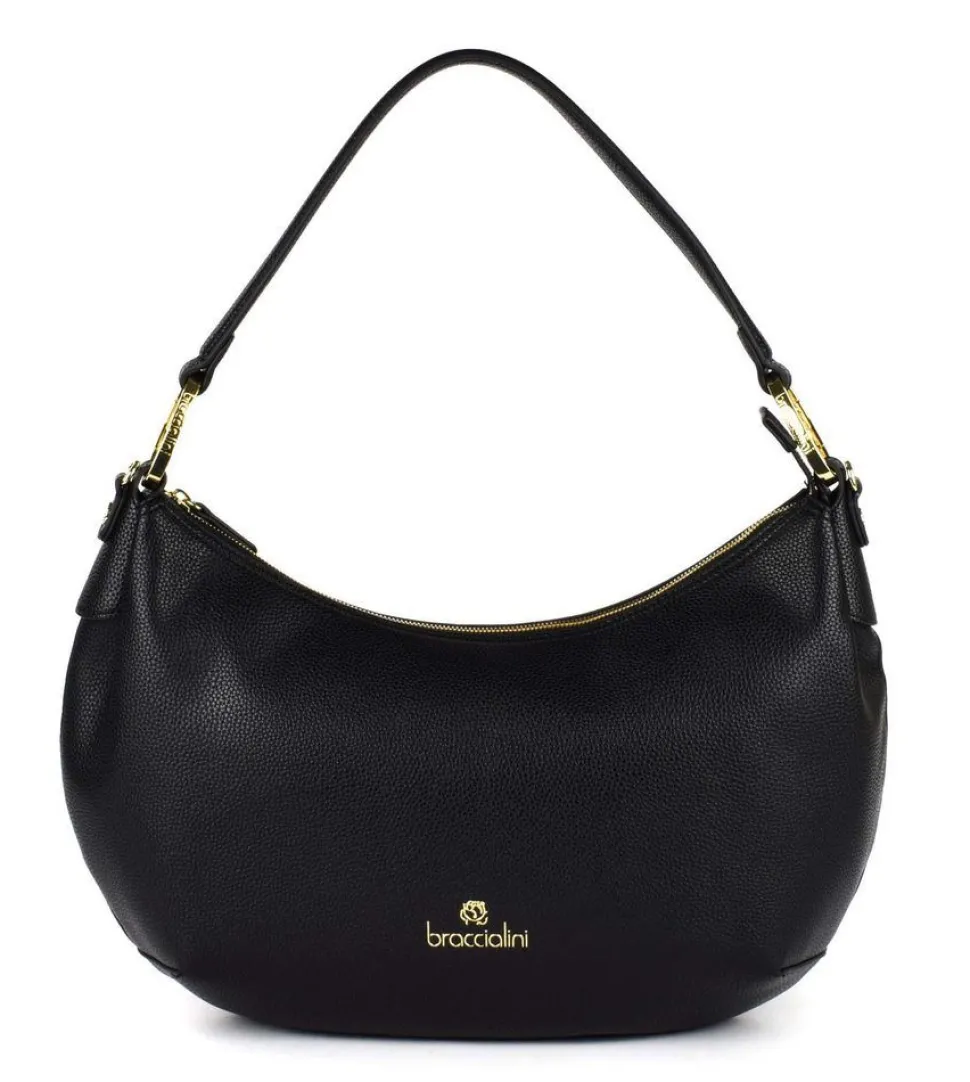 Borsa a spalla e tracolla Braccialini Beth Nera