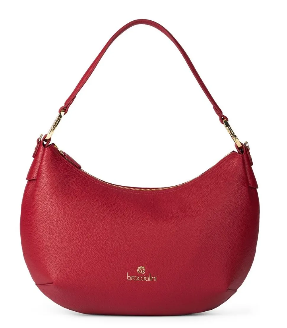 Borsa a spalla e tracolla Braccialini Beth Rossa