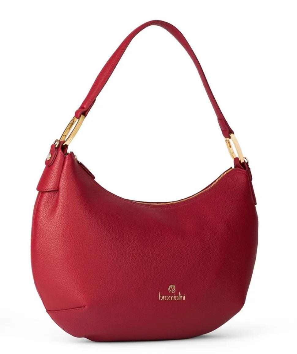 Borsa a spalla e tracolla Braccialini Beth Rossa