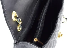 Borsa a spalla e tracolla in pelle BP25 Nero