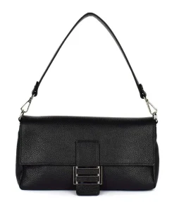 Borsa a spalla e tracolla in pelle 20091 Nera