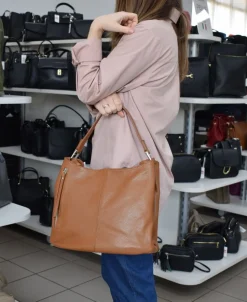 Borsa a spalla in pelle 20052 Blu