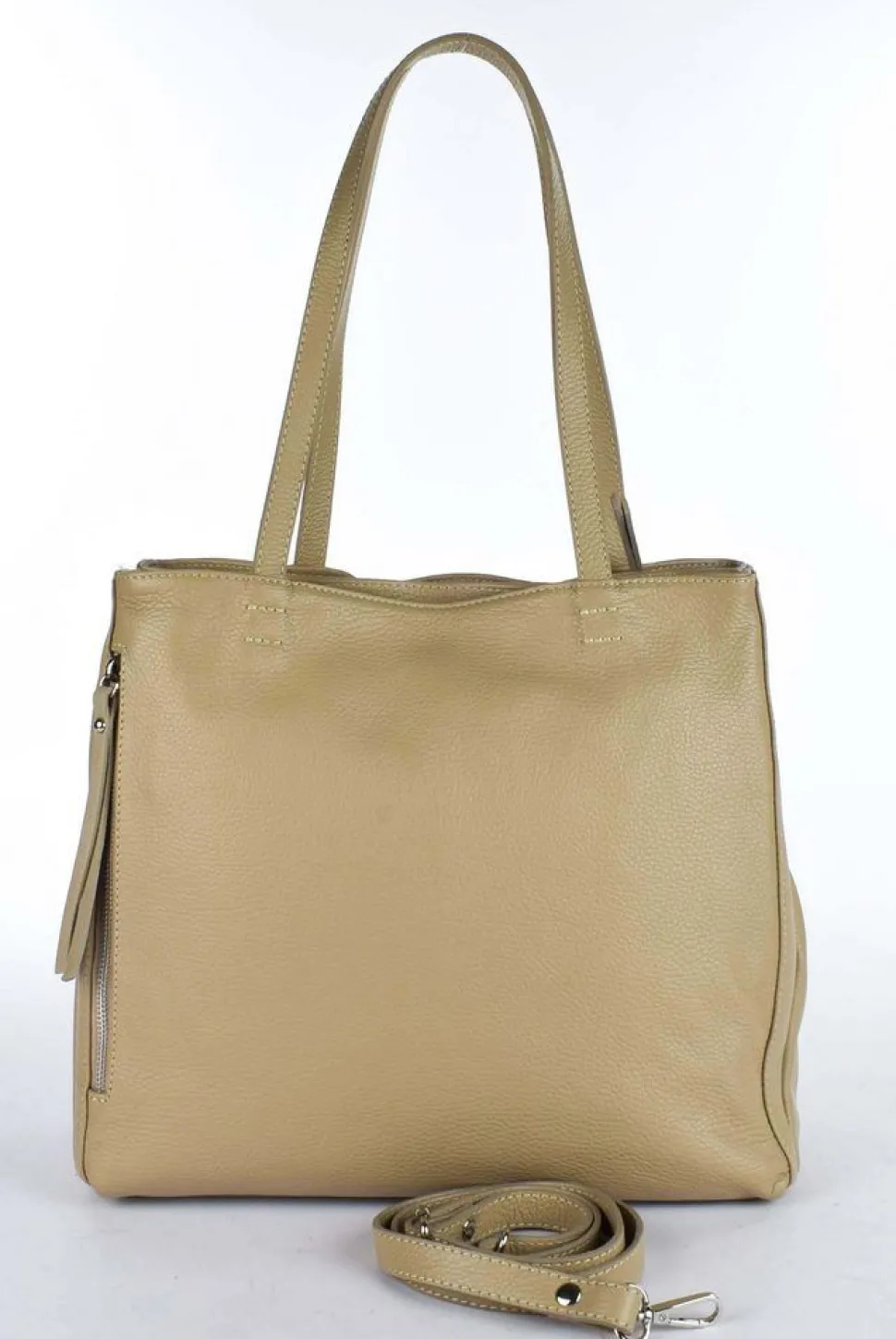 Borsa a spalla in pelle 20051 Ecru