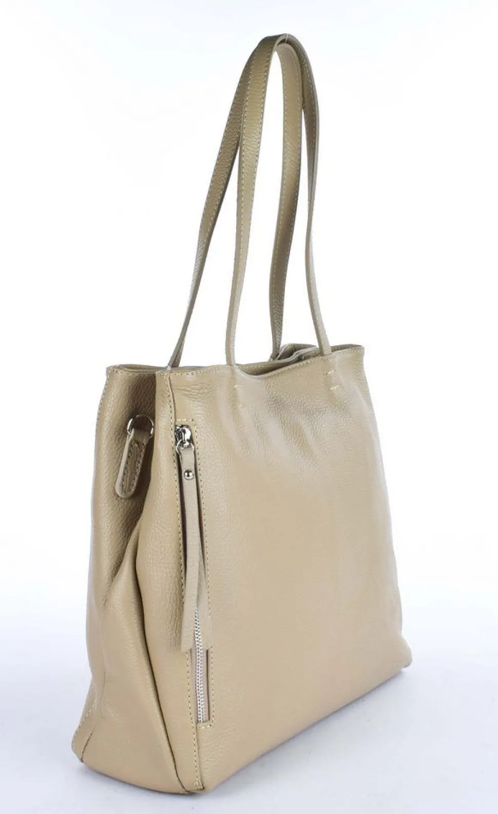 Borsa a spalla in pelle 20051 Ecru