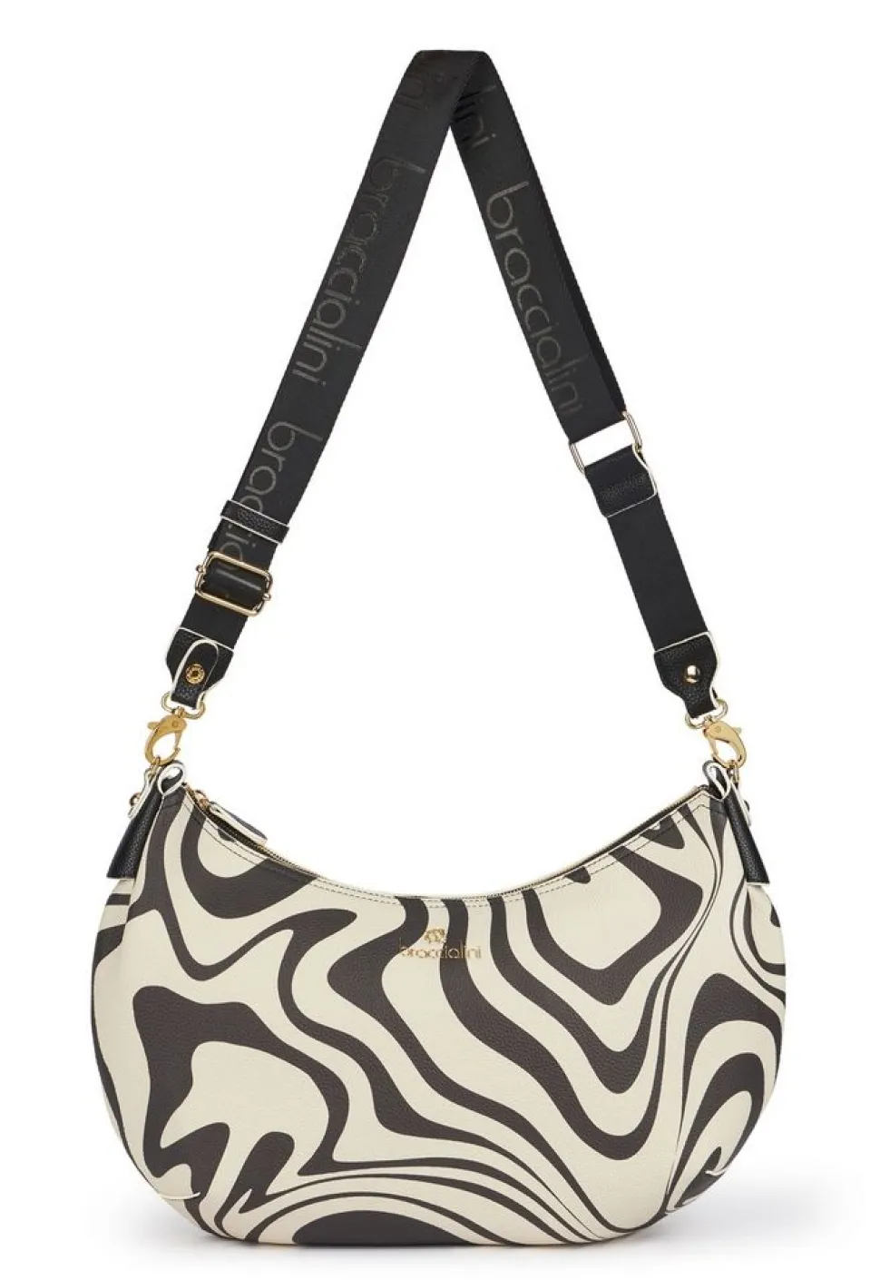 Borsa a tracolla Braccialini Beth Print Zebra