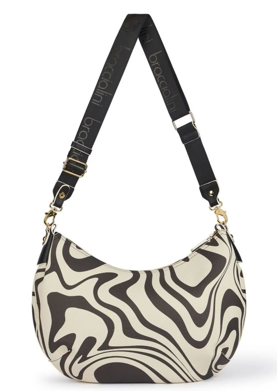 Borsa a tracolla Braccialini Beth Print Zebra