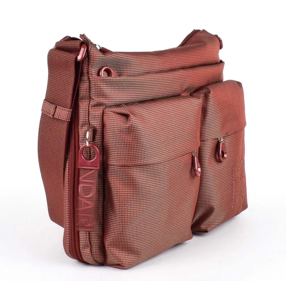 Borsa a tracolla espandibile Mandarina Duck MD20 MTX6 Caramel Cafe