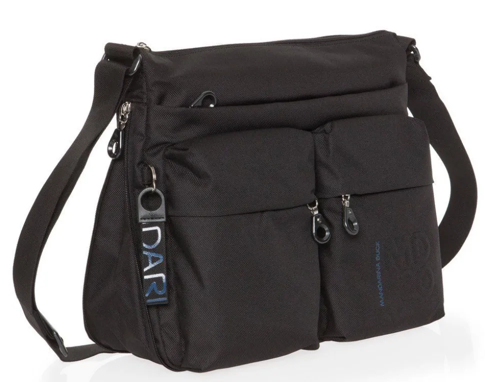 Borsa a tracolla espandibile Mandarina Duck MD20 MTX6 Nera
