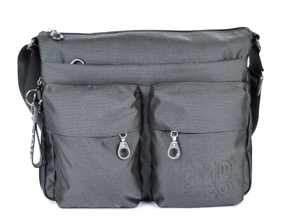 Borsa a tracolla espandibile Mandarina Duck MD20 MTX6 Grigio Steel