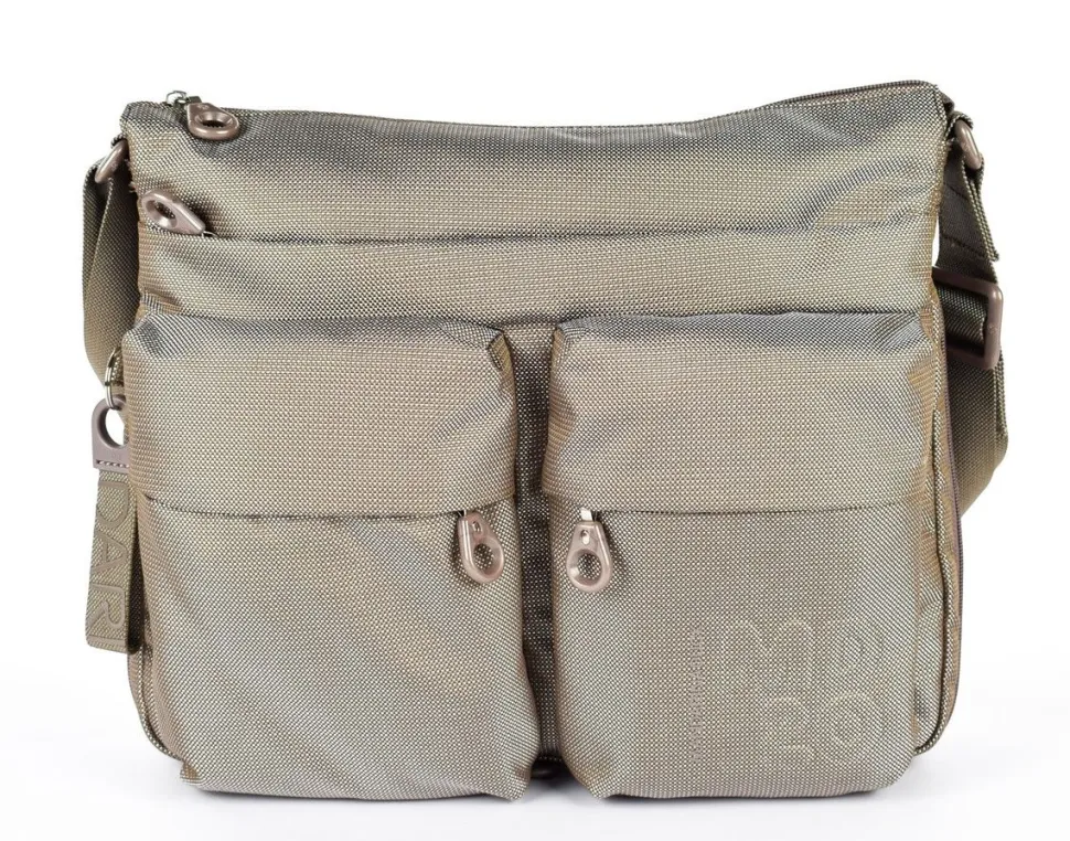 Borsa a tracolla espandibile Mandarina Duck MD20 MTX6 Taupe