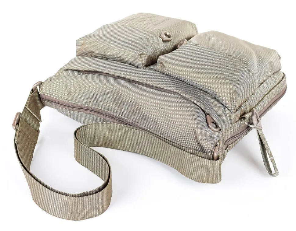 Borsa a tracolla espandibile Mandarina Duck MD20 MTX6 Taupe