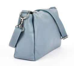 Borsa a tracolla in pelle 20103 Azzurra