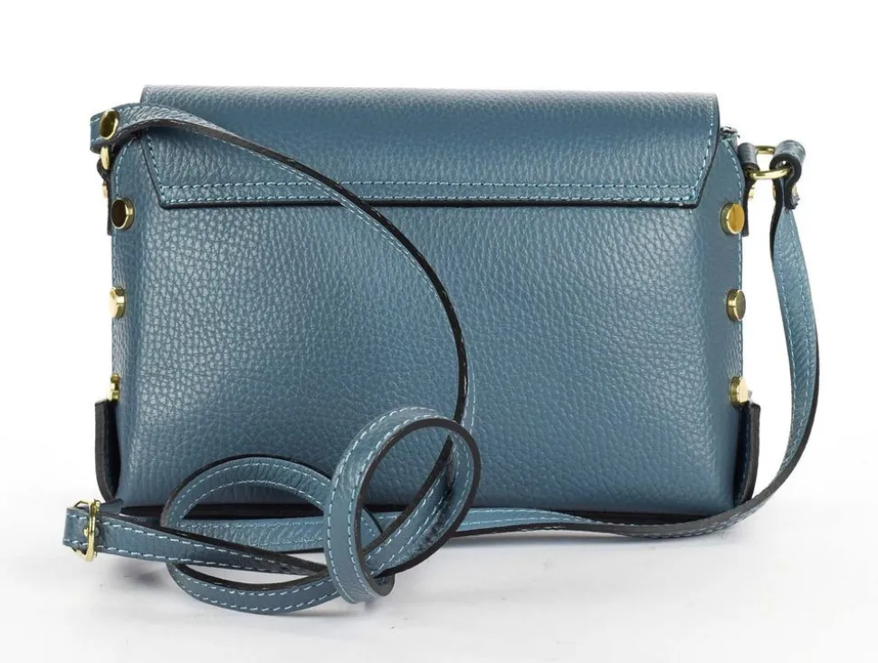 Borsa a tracolla in pelle 20001 Azzurra