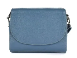 Borsa a tracolla in pelle 20008 Azzurro