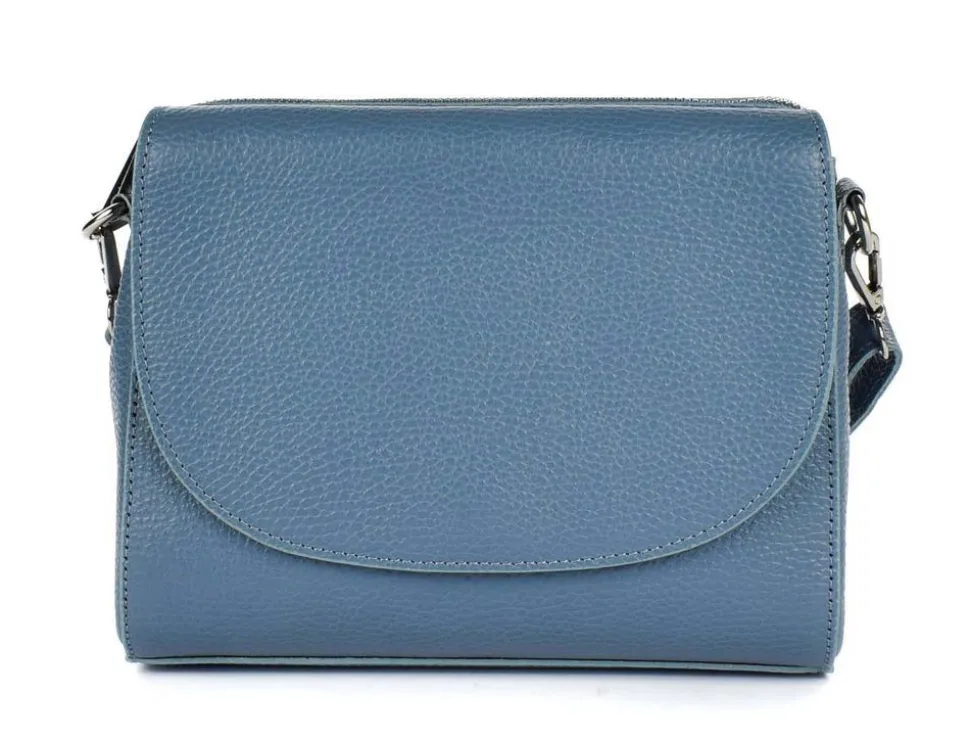 Borsa a tracolla in pelle 20008 Azzurro