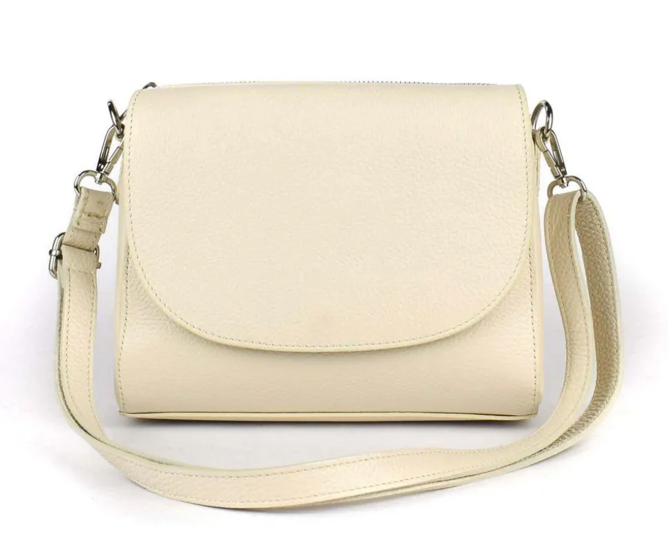 Borsa a tracolla in pelle 20008 Beige